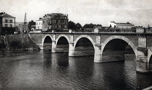 Vue du pont de la Marne à Épernay, Marne - carte postale vers 1910 Collection privée - Unbekannter Künstler