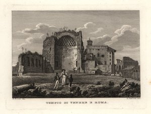 Vue des ruines du Temple de Vénus et de Rome, Rome