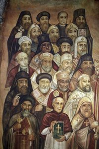 Peinture murale dans le sanctuaire copte de Saint-Marc, Abbassya, Le Caire, Égypte - Unbekannt