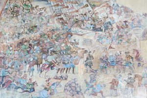 Peintures murales au portail de Qeysarieh, place Imam Naqsh-e Jahan, Ispahan, Iran - Unbekannter Künstler