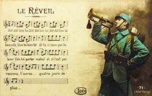 Guerre 14/18 Le Réveil, début du 20e siècle (carte postale)