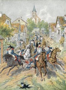 Guerre de 1870 : charge des cuirassiers pendant la bataille de Froeschwiller-Woerth (1870) - Unbekannter Künstler