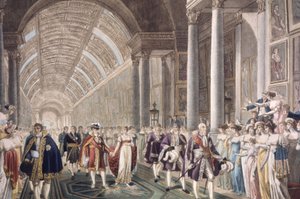 Mariage de Napoléon Ier et Marie-Louise au palais du Louvre, vers 1810 (gravure) - Unbekannter Künstler