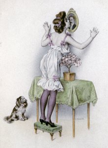 Femme en lingerie, c.1900