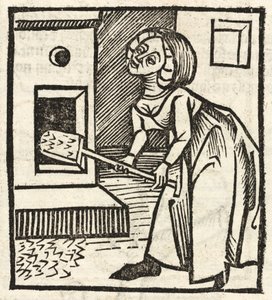 Femme avec une pelle