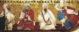 Coupole en bois décorant la Salle des Rois ou Salle de Justice (peinture) - Unbekannter Künstler