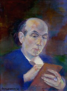 Écrivain et poète Joe Bousquet (1897-1950) dans sa chambre à Carcassonne (Aude). Le poète est représenté en train d