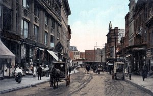 Yonkers, New York - Rue North Broadway dans la ville au nord du Bronx, New York, début du 20ème siècle - Unbekannter Künstler