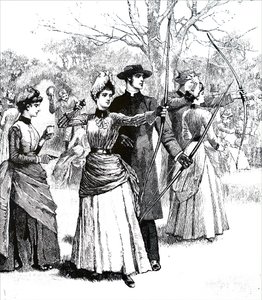 Jeunes filles pratiquant le tir à l
