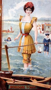 Jeune femme en maillot de bain à Boulogne-sur-Mer - Unbekannter Künstler