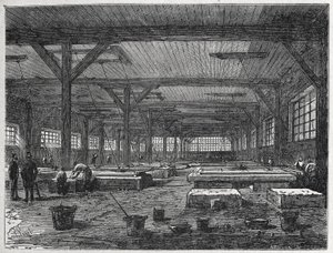 usine de verre : fabrication d