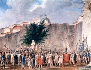 Fête parmi les ruines de la Bastille, Paris, vers 1793 - Unbekannter Künstler