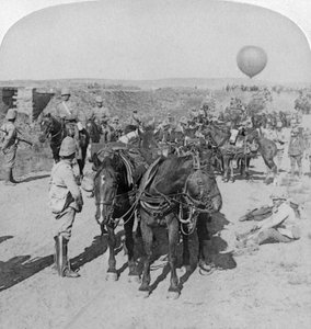 84e Batterie et Corps de Ballon, Guerre des Boers, Afrique du Sud - Underwood and Underwood