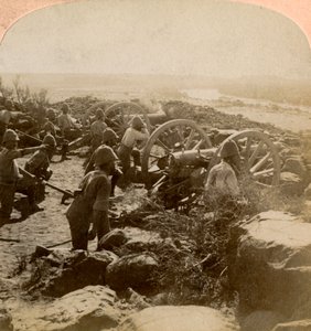 Artillerie de garnison du Cap rendant la vie dure aux Boers de l