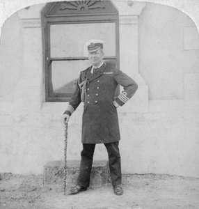 Capitaine Sir Edward Chichester, officier de la marine britannique, Le Cap, Afrique du Sud, 1900 - Underwood and Underwood