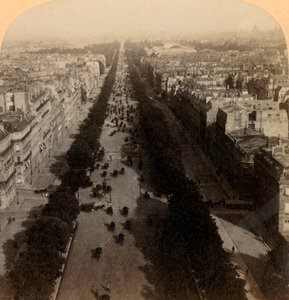 Champs-Élysées, la promenade favorite de Paris, France, 1894 - Underwood and Underwood