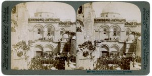 Église du Saint-Sépulcre, Jérusalem, Palestine, 1897 - Underwood and Underwood