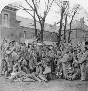 Soldats convalescents, hôpital général n°10, Bloemfontein, Afrique du Sud, Guerre des Boers, 1901 - Underwood and Underwood