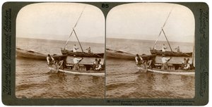 Pêcheurs sur la mer de Galilée, Palestine, 1900 - Underwood and Underwood