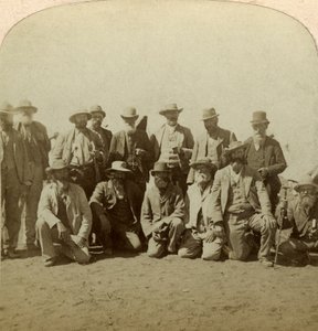 Les principaux commandants du général Cronje après la reddition, Afrique du Sud, guerre des Boers
