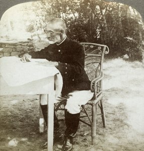 Général Nogi au quartier général japonais, Port Arthur, Mandchourie, vers 1904-1905 - Underwood and Underwood