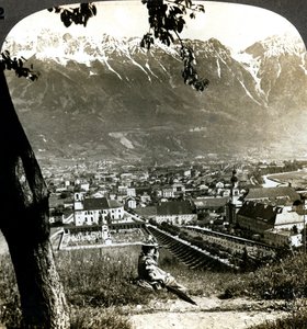 Innsbruck et les Alpes bavaroises, Tyrol, Autriche - Underwood and Underwood