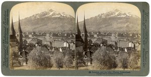 Lucerne et le mont Pilatus, Suisse, 1903 - Underwood and Underwood