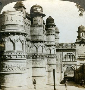 Palais Man Singh, Gwalior, Madhya Pradesh, Inde, vers 1900