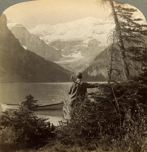Mont Victoria, Rocheuses, Alberta, Canada - Underwood and Underwood