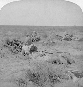 Sur la ligne de front avec les plus braves de la reine, rivière Modder, Afrique du Sud, 1900