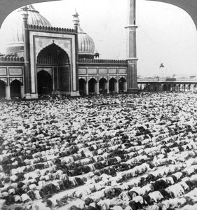 Prière à la mosquée Jumma Musjid, Delhi, Inde