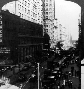 Gratte-ciel, rue Randolph, Chicago, Illinois, États-Unis, début du 20e siècle - Underwood and Underwood
