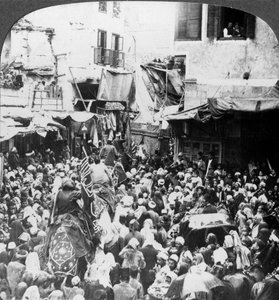 Parade du tapis sacré avec le Mahmal, Le Caire, Égypte, 1905