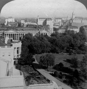 La Maison Blanche et le bâtiment du Trésor, Washington DC, USA - Underwood and Underwood