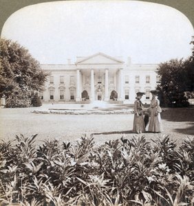 La Maison Blanche, résidence historique du Chef de la Nation - façade nord - Washington, D.C., 1908 - Underwood and Underwood