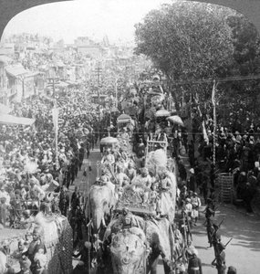 La grande procession du Durbar, Delhi, Inde