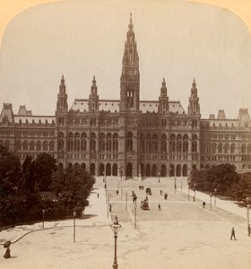 Le grand Rathaus, Vienne, Autriche Tour de 320 pieds de haut, 1899