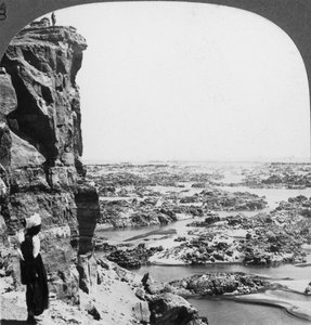 La deuxième cataracte du Nil vue du sud-ouest, Égypte, 1905