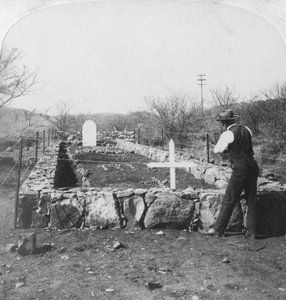 Où reposent les héros tombés, pied de Harts Hill, Colenso, Afrique du Sud, Guerre des Boers, 1901 - Underwood and Underwood