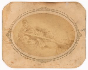 Soldat de la guerre civile couché - Unidentified
