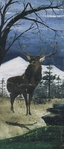 Stag dans un paysage d