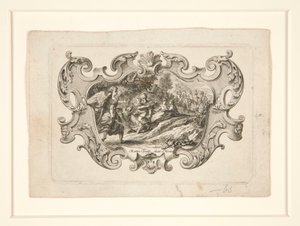 Ange approchant un homme sur un âne (Scène biblique)