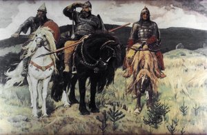 Bogatyri (Les Héros) par Viktor Mikhailovich Vasnetsov, 1898 - Unknown