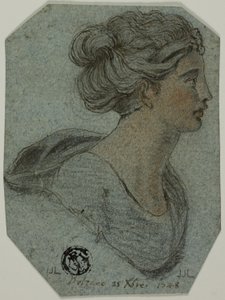 Buste de fille de profil à droite - Unknown