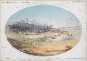 Cantonment Stevens, regardant vers l