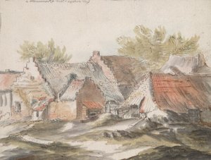 Cottages (recto); Outils en osier (verso)