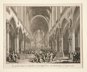 La grande église de Haarlem, envahie par les soldats - Unknown