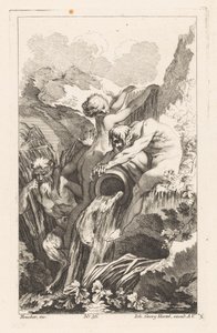 Fontaine avec homme, femme et satyre (série Diverses Fontaines)