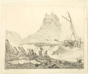 Port avec vieux château - Unknown
