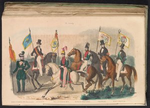 Costumes et bannières des gardes d